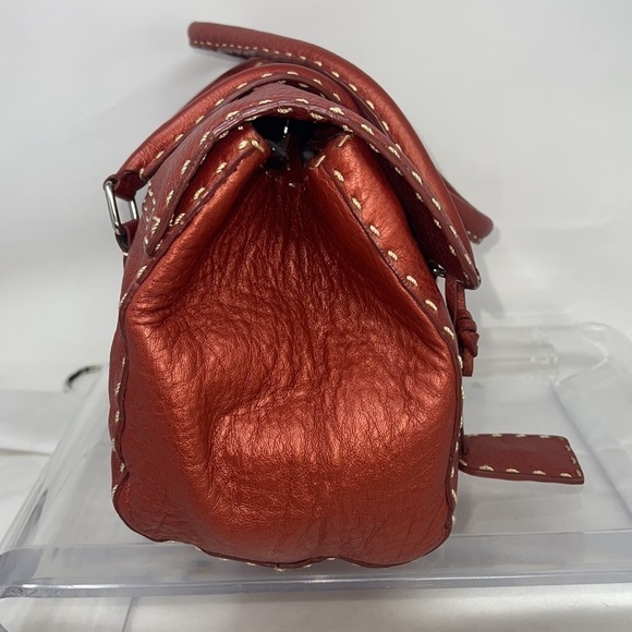 Fendi Selleria Metallic Rust Color Shoulder Bag - Picture 7 of 13